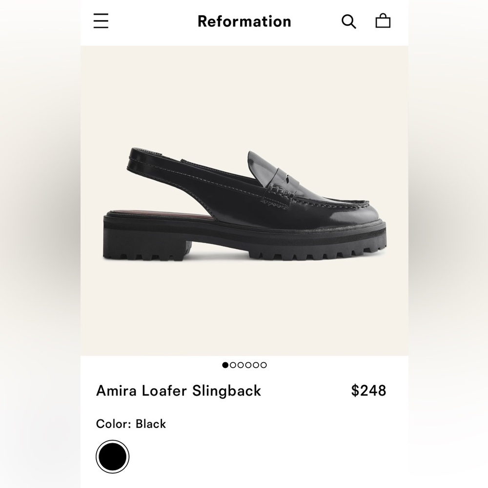 Reformation Amira Loafer Slingback
